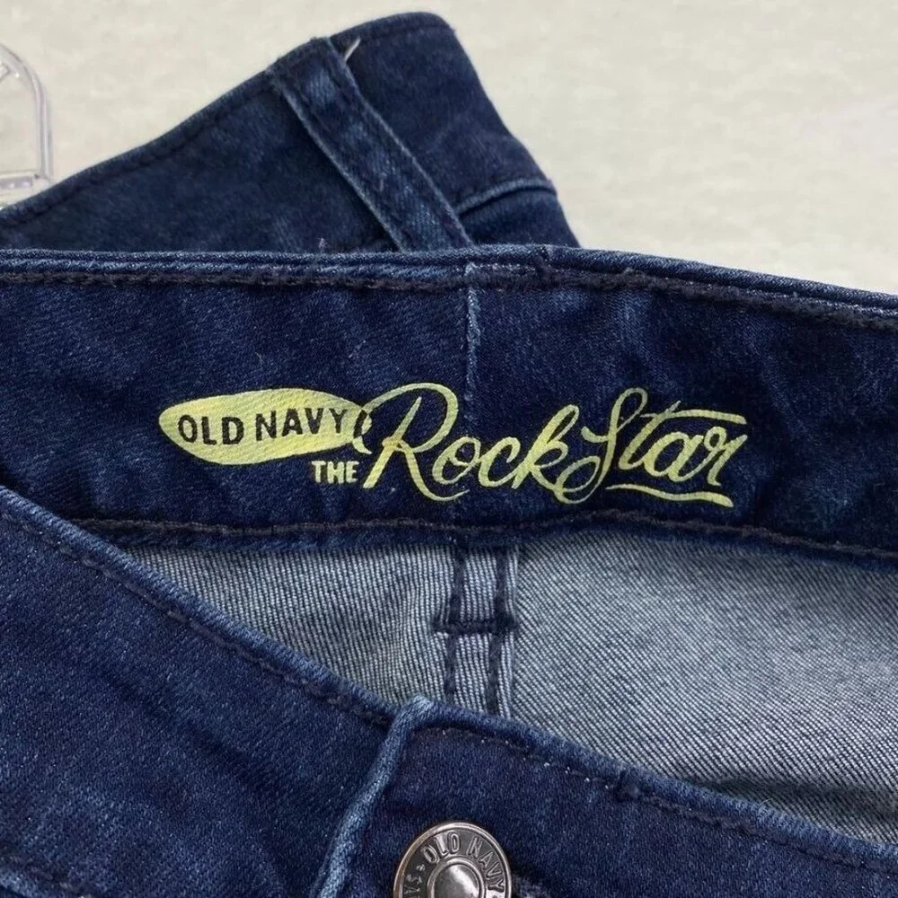Old Navy Womens Rockstar Skinny Jeans Sz 20 Plus Regular Dark Wash Denim Stretch